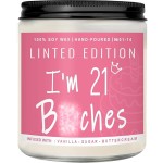 50th Birthday Gifts for Women, Perfect Birthday Present, Funny Presents for Mom, Friends, Wife, Sister, 7oz Vanilla Cream-Scented Candle