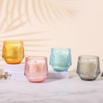 Black Jar & Luxury Glass Scented Candle Set, Candle Gift for Men & Women, Aromatherapy Candle, Candles for Home Scented