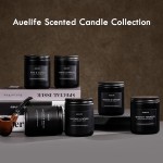 Vintage Leather Candle | Men Candles, Soy Candle for Home Scented - Man Scented Candles for Home, Men Gifts for Him - 7oz Black Jar Gifts for Friends
