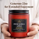 Auelife Winter Candles, Fir & Cedarwood Scented Candle – 22oz Large 3-Wick Soy Candles, Long Lasting Aromatherapy, Woodsy Christmas Candle, Holiday Gift for Women & Men