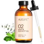 Mint & Eucalyptus Essential Oils for Diffusers & Candle Making, 118ml (4 fl oz) Large Bottle, Long Lasting Fresh Scent Oil for Home Fragrance, Soap, DIY & Aromatherapy