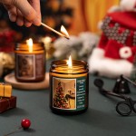 Christmas Candles | Christmas Garland Scented Candle, Holiday Soy Wax Candles for Home Scented, Aromatherapy Gifts for Women and Men, Cozy Winter Candle for Home Decor, 7 oz