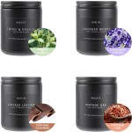 Black Jar & Luxury Glass Scented Candle Set, Candle Gift for Men & Women, Aromatherapy Candle, Candles for Home Scented