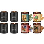Men Candle Set + Christmas Candle Set, 4Pack Scented Candle, Candle Gifts - Soy Candles Home Scented, Christmas Gift for Women and Men