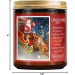 Auelife Christmas EVE Soy Candle - Sugared Plums Candied Fruits and Rum, 7 oz Aromatherapy Jar Candle, Christmas Gift for Women and Men
