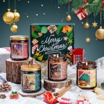 Men Candle Set + Christmas Candle Set, 4Pack Scented Candle, Candle Gifts - Soy Candles Home Scented, Christmas Gift for Women and Men