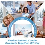 Winter Candle Set | 6 Pack Christmas Scented Candles for Home - Holiday Soy Candle Gift Set for Women Men, Aromatherapy Candles Scents of Hello Winter/Forest/Cider/Warm/Fireside/Bonfire