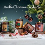 Fall Candle Set + Christmas Candle Set, 4Pack Scented Candle, Soy Candles, Fall Gifts, Holiday Candle Gifts,Christmas Gift for Women and Men
