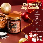 Auelife Christmas EVE Soy Candle - Sugared Plums Candied Fruits and Rum, 7 oz Aromatherapy Jar Candle, Christmas Gift for Women and Men