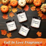 Fall Candle Set + Christmas Candle Set, 4Pack Scented Candle, Soy Candles, Fall Gifts, Holiday Candle Gifts,Christmas Gift for Women and Men