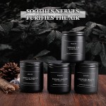 Black Jar & Luxury Glass Scented Candle Set, Candle Gift for Men & Women, Aromatherapy Candle, Candles for Home Scented