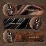 Men Essential Oils Set for Diffuser, Father's Day Gift for Men - 6x10ml Masculine Fragrance Oils for Candle Making, Scented Oil Gift Set, Mahogany, Sandalwood, Cologne, Smoke Vanilla, Oak, Leather