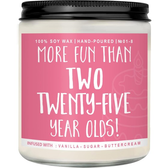 Auelife 50th Birthday Gifts for Women, Best 50th Birthday Gift Ideas, Perfect Birthday Present, Funny Birthday Presents for Mom, Friends, Wife, Sister, 7oz Vanilla Cream-Scented Candle