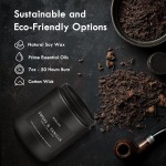 Scented Candles Set | Men Candle Set, Scented Candles for Home, Gifts for Men Aromatherapy Gift Set - 4 Pack Manly Gifts Soy Candle of Leather/Smoke & Vanilla/Oak/Lavender
