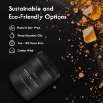 Scented Candles Set | Men Candle Set, Scented Candles for Home, Gifts for Men Aromatherapy Gift Set - 4 Pack Manly Gifts Soy Candle of Leather/Smoke & Vanilla/Oak/Lavender